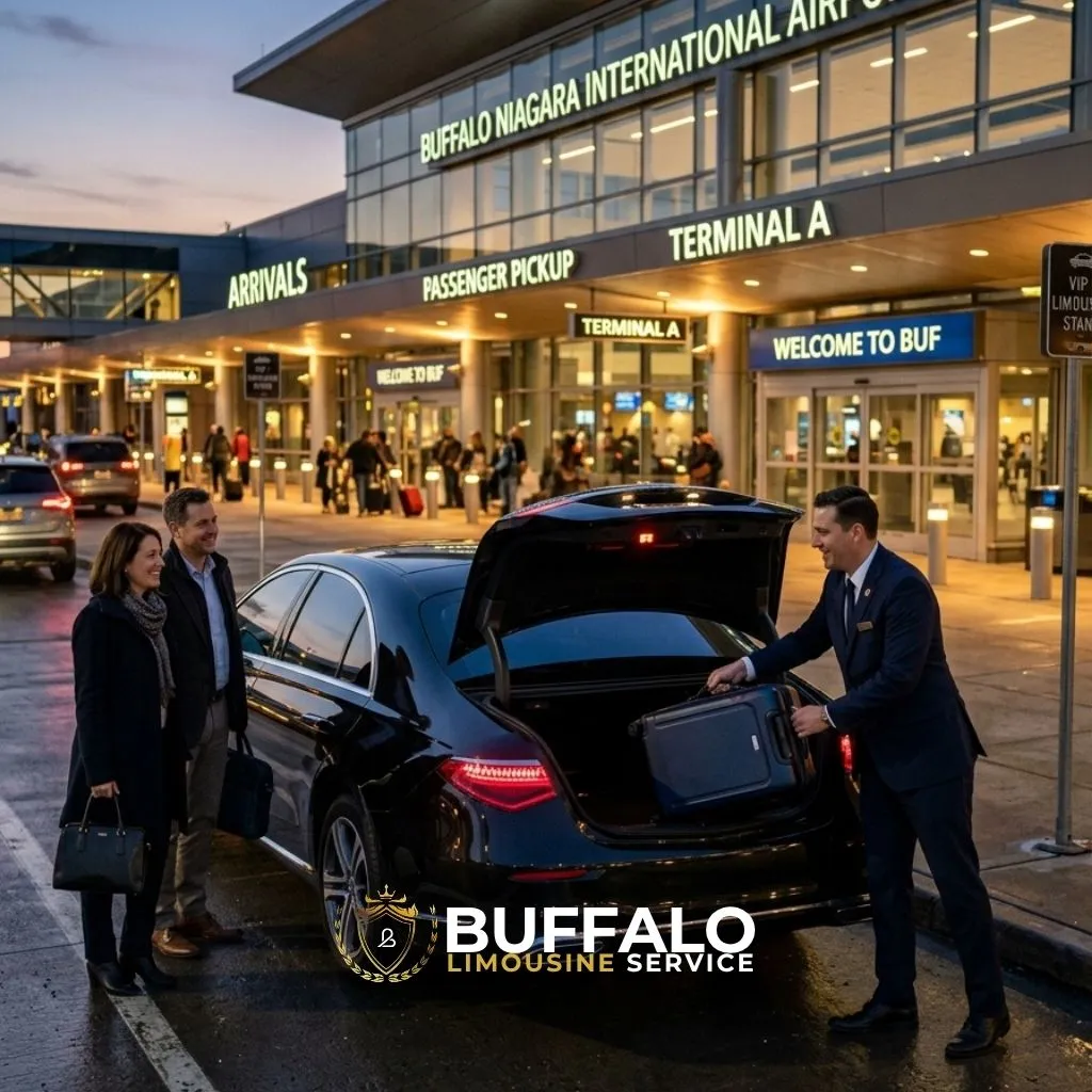 Airport Limo Service Buffalo Airport to Oakville luxury sedan airport pickup