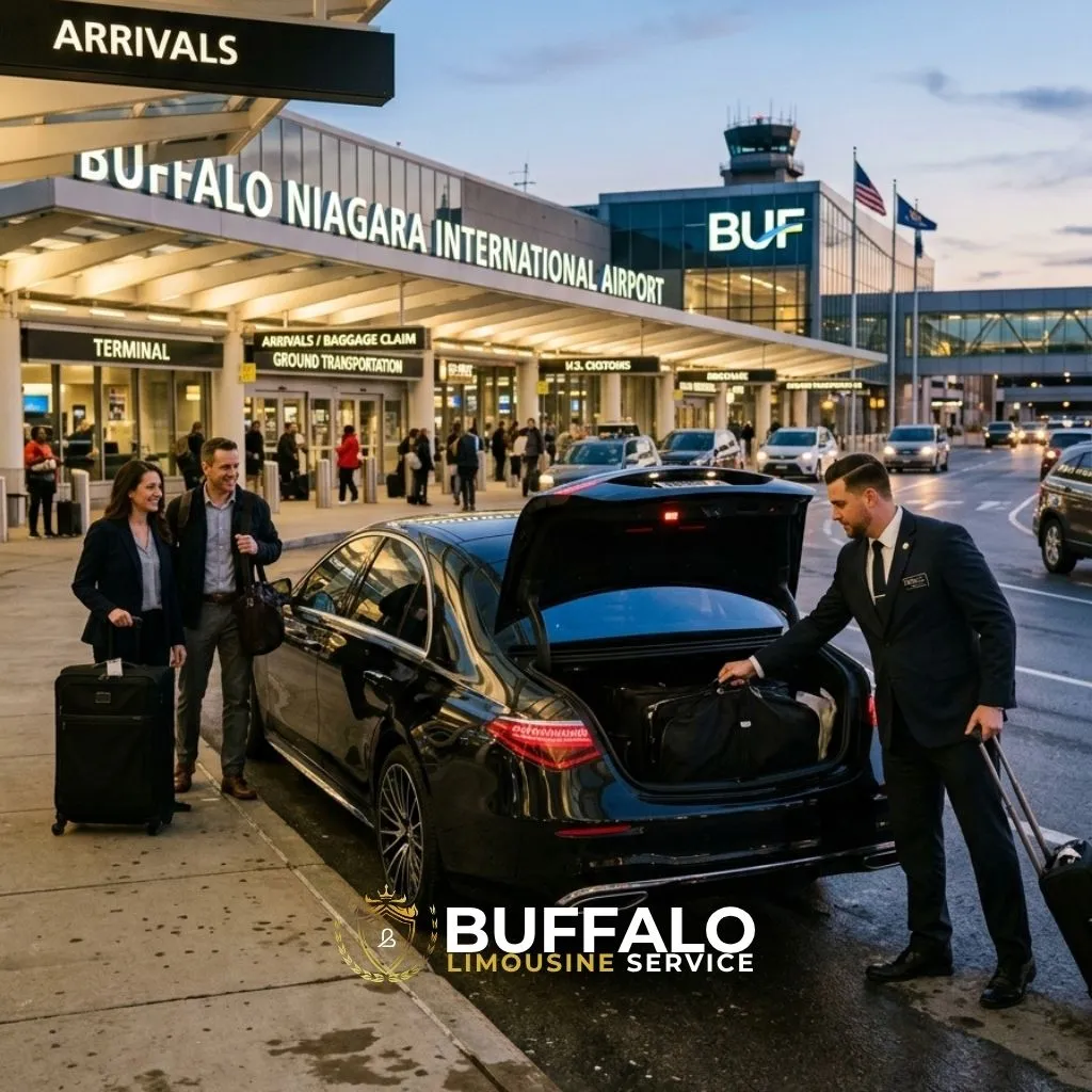 Limo from Buffalo Airport to Toronto luxury sedan airport pickup service